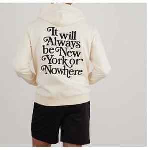 New York or Nowhere NYON Always Hoodie Cream Unisex XL NWT